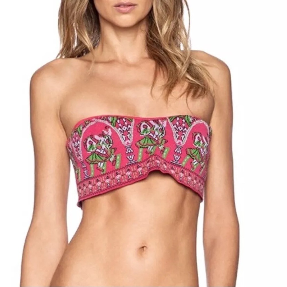 Beach Riot Size Small Pyramid Strapless Bikini Top In Arabian Nights